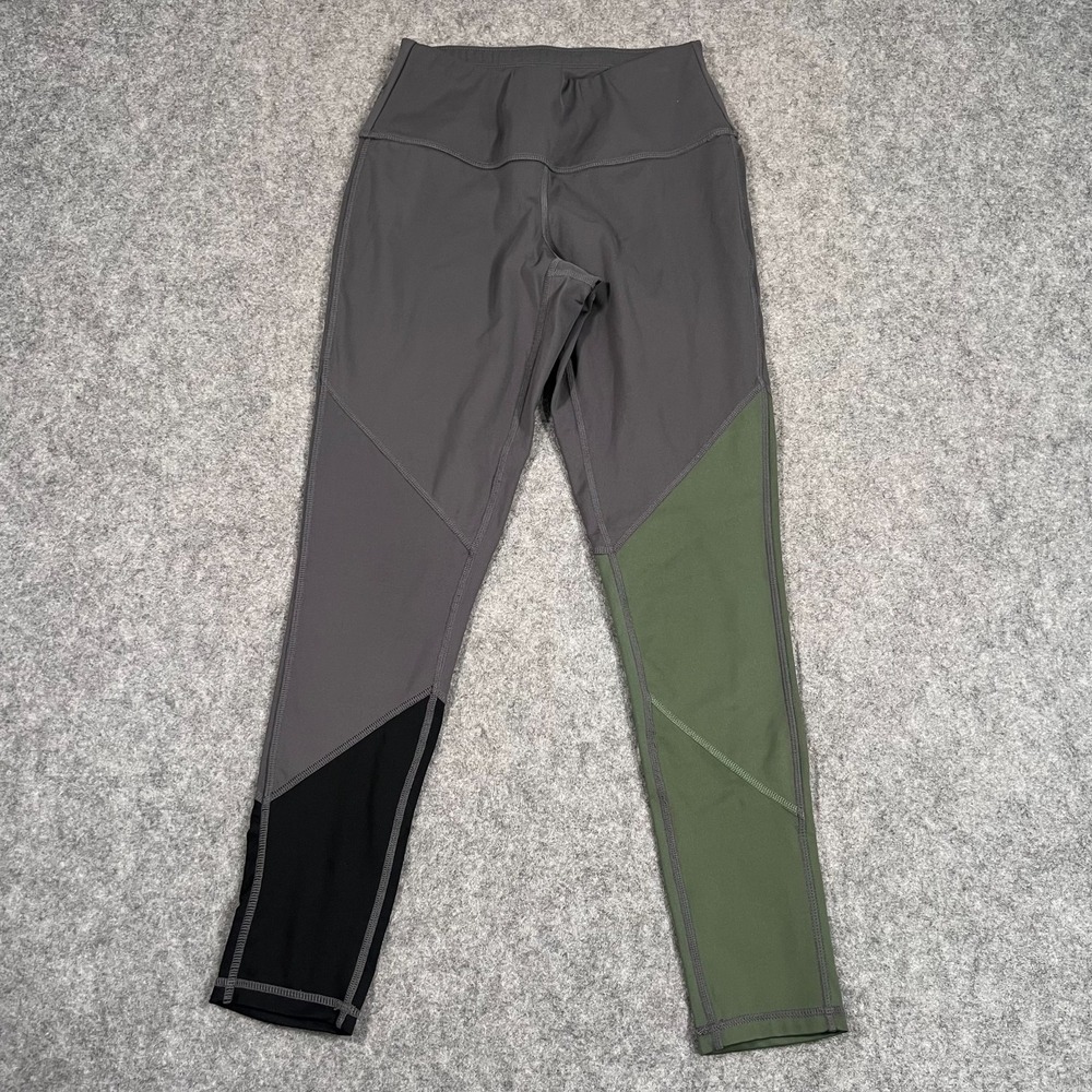 Royal Robbins Gray Green Black‎ Color Block Cropped Leggings Women's Size XS